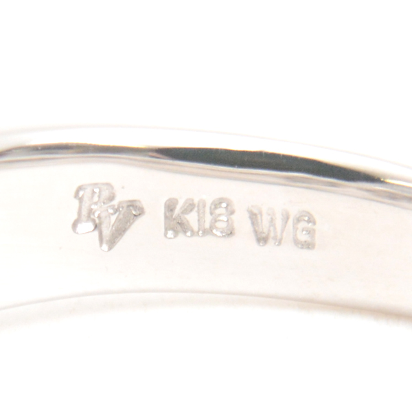 ポンデヴェキオ 指輪 レディース フラワーモチーフ ダイヤリング 12号 D0.46ct ホワイトゴールド PONTE VECCHIO K18WG 中古
