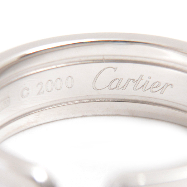 カルティエ 指輪 メンズ C2 リング 58号 実寸17.5号 ホワイトゴールド Cartier 750WG 中古