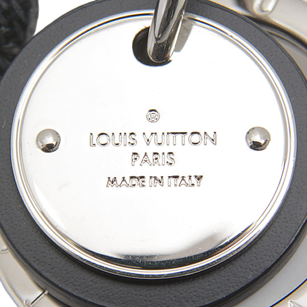 ルイヴィトン キーホルダー メンズ ダミエグラフィット レザーロープ バッグチャーム ブラック Louis Vuitton M67224 中古