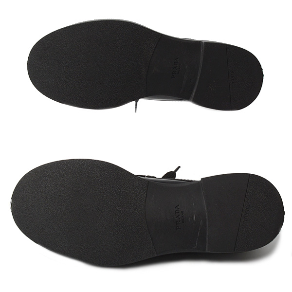 プラダ 靴 メンズ レースアップシューズ ビジネスシューズ サイズ5 24～25cm程度 ブラック PRADA 中古
