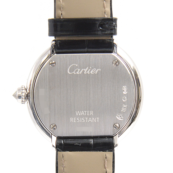カルティエ 時計 レディース トリニティ ダイヤベゼル 電池式 ホワイト文字盤 ホワイトゴールド Cartier 750WG 中古
