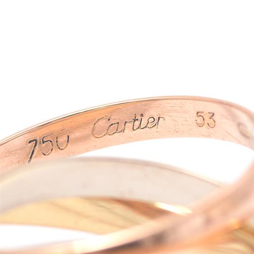 カルティエ/Cartier/750YG×WG×PG/トリニティリング/53号(実寸サイズ13号)/5.1g/新品仕上済【中古】