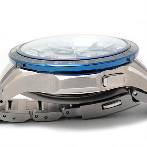 カシオ 腕時計 メンズ オシアナス GPS電波 ソーラー シルバー×ブルー CASIO OCEANUS OCW-G1200-2AJF【中古】