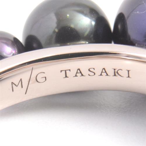 タサキ 指輪 レディース シェルコレクション 5Pパール リング 14号 750WG ホワイトゴールド TASAKI【中古】