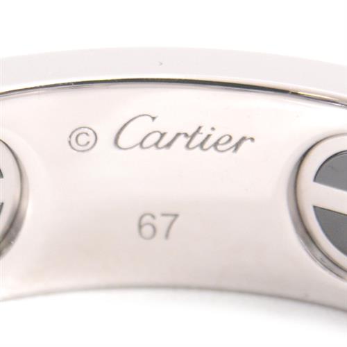 カルティエ 指輪 メンズ ラブリング フル パヴェダイヤモンド リング 67号 ホワイトゴールド Cartier 750WG 中古