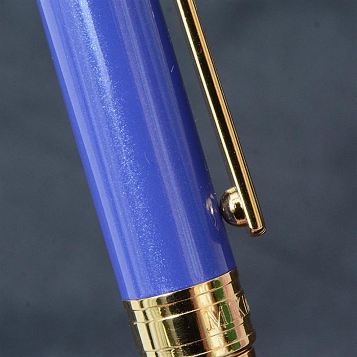 ミキモト 筆記具 ユニセックス ツイスト式ボールペン 真珠付き ノベルティ 非売品 P4.2mm ブルー MIKIMOTO 中古
