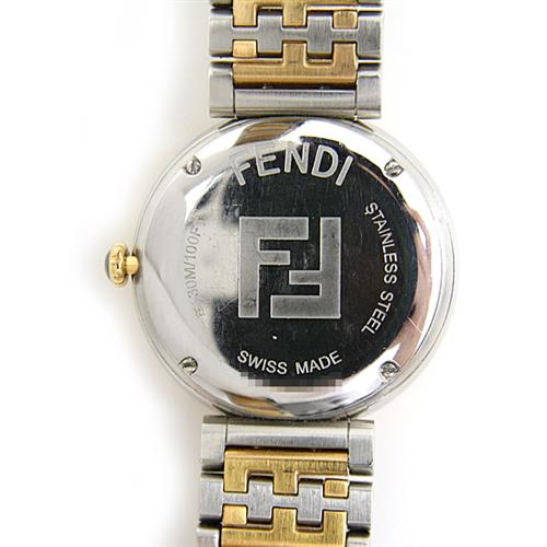 フェンディ 腕時計 レディース フォーエバー フェンディ 12Pダイヤ ブラック文字盤 電池式 クオーツ SS ステレンス FENDI 中古