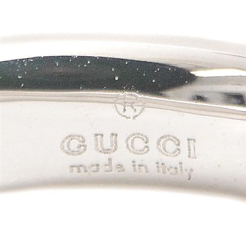 グッチ 指輪 レディース ディアマンティッシマ 8Pダイヤリング 実寸サイズ ホワイトゴールド GUCCI 750WG 中古