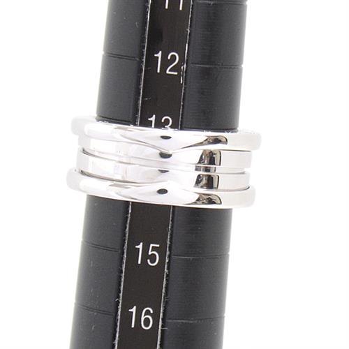 ブルガリ 指輪 レディース メンズ ビーゼロワン B-ZERO1 リング 55号 実寸13.5号 ホワイトゴールド BVLGARI 750WG 中古