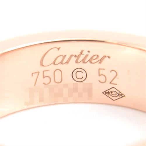 カルティエ 指輪 レディース ラブリング ハーフダイヤモンド 3Pダイヤ 52号 ピンクゴールド Cartier 750PG 中古