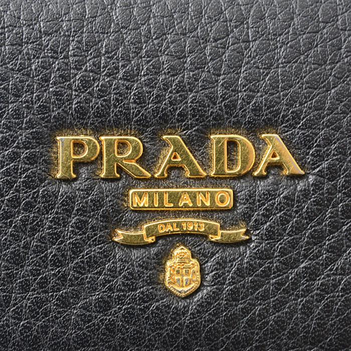 プラダ 小物 メンズ レディース 6連キーケース カーフ ブラック PRADA 1PG004 中古