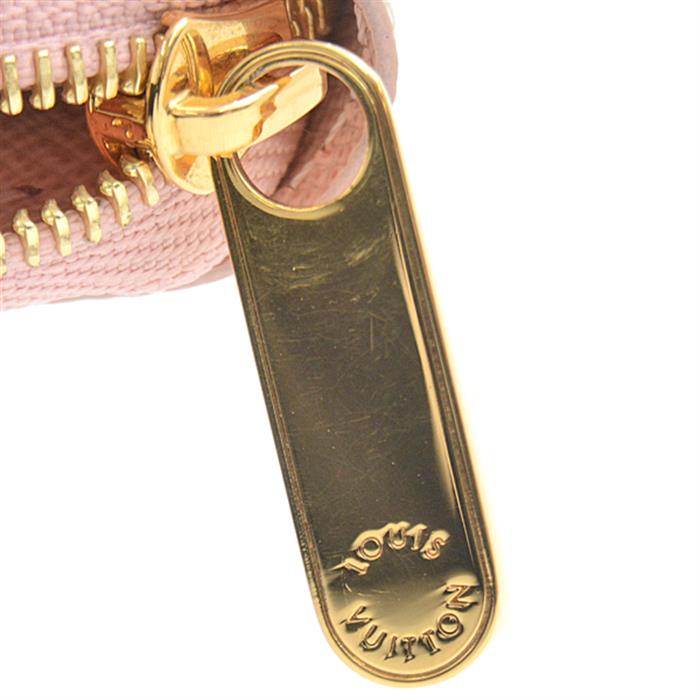 ルイヴィトン 財布 レディース ダミエアズール ジッピー コインパース ホワイト系×ピンク Louis Vuitton N60229 中古