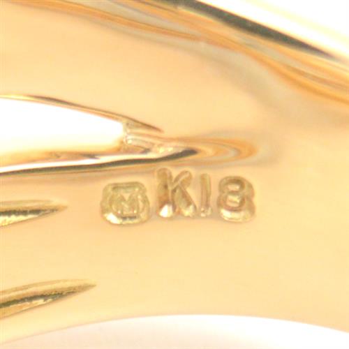 ミキモト 指輪 レディース ベビーパール ダイヤモンド リング 11号 ゴールド MIKIMOTO K18 中古