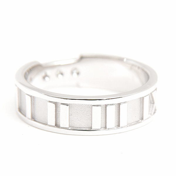 ティファニー 指輪 レディース アトラス 3Pダイヤモンド リング 11.5号程度 ホワイトゴールド TIFFANY 750WG K18 中古