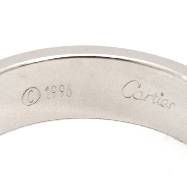 カルティエ 指輪 メンズ レディース ラブ リング Love 刻印サイズ56 実測15号程度 幅5mm ホワイトゴールド Cartier 750WG K18 中古
