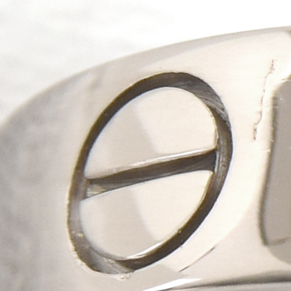 カルティエ 指輪 メンズ レディース ラブ リング Love 刻印サイズ56 実測15号程度 幅5mm ホワイトゴールド Cartier 750WG K18 中古