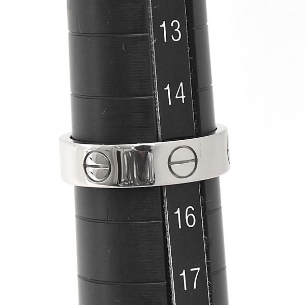 カルティエ 指輪 メンズ レディース ラブ リング Love 刻印サイズ56 実測15号程度 幅5mm ホワイトゴールド Cartier 750WG K18 中古
