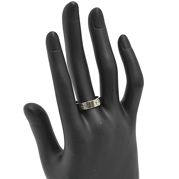 カルティエ 指輪 メンズ レディース ラブ リング Love 刻印サイズ56 実測15号程度 幅5mm ホワイトゴールド Cartier 750WG K18 中古