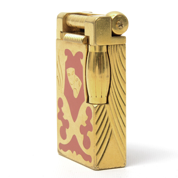 デュポン テアトロ アルルカン ガスライター ハンマーヘッド 世界2500個限定 ゴールド レッド S.T.Dupont 中古