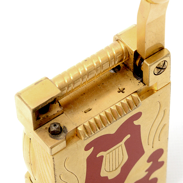 デュポン テアトロ アルルカン ガスライター ハンマーヘッド 世界2500個限定 ゴールド レッド S.T.Dupont 中古