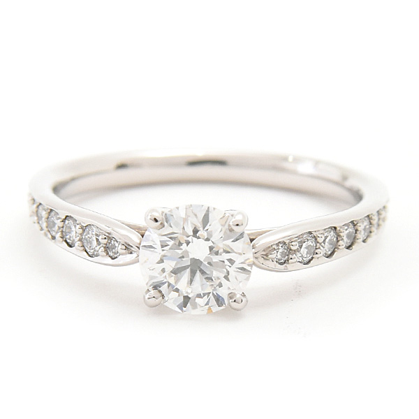 ティファニー 指輪 レディース ハーモニー ダイヤ 立爪 リング 9号 D0.66ct G-VS1-3EX プラチナ TIFFANY PT950 中古