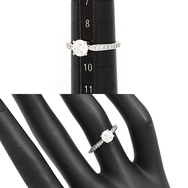 ティファニー 指輪 レディース ハーモニー ダイヤ 立爪 リング 9号 D0.66ct G-VS1-3EX プラチナ TIFFANY PT950 中古