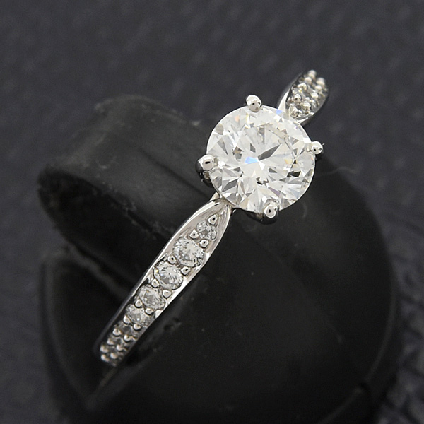 ティファニー 指輪 レディース ハーモニー ダイヤ 立爪 リング 9号 D0.66ct G-VS1-3EX プラチナ TIFFANY PT950 中古