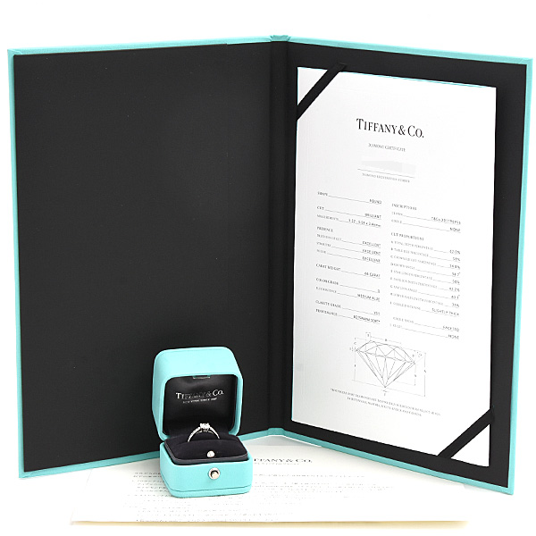 ティファニー 指輪 レディース ハーモニー ダイヤ 立爪 リング 9号 D0.66ct G-VS1-3EX プラチナ TIFFANY PT950 中古