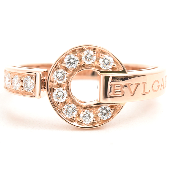 ブルガリ 指輪 レディース ブルガリブルガリ ダイヤ リング 12.5号 ピンクゴールド BVLGARI 750PG 中古
