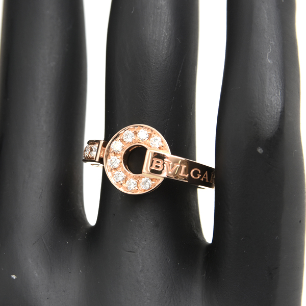 ブルガリ 指輪 レディース ブルガリブルガリ ダイヤ リング 12.5号 ピンクゴールド BVLGARI 750PG 中古