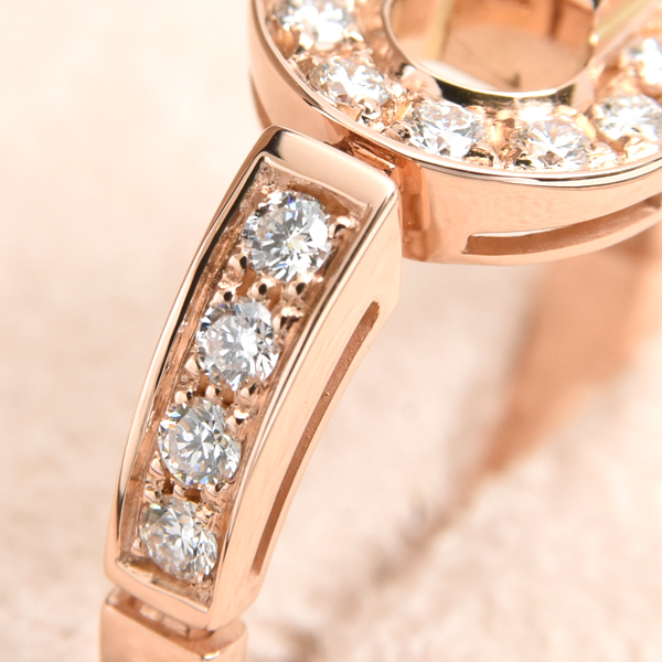 ブルガリ 指輪 レディース ブルガリブルガリ ダイヤ リング 12.5号 ピンクゴールド BVLGARI 750PG 中古