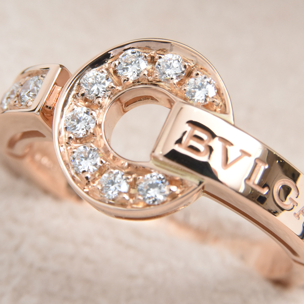 ブルガリ 指輪 レディース ブルガリブルガリ ダイヤ リング 12.5号 ピンクゴールド BVLGARI 750PG 中古