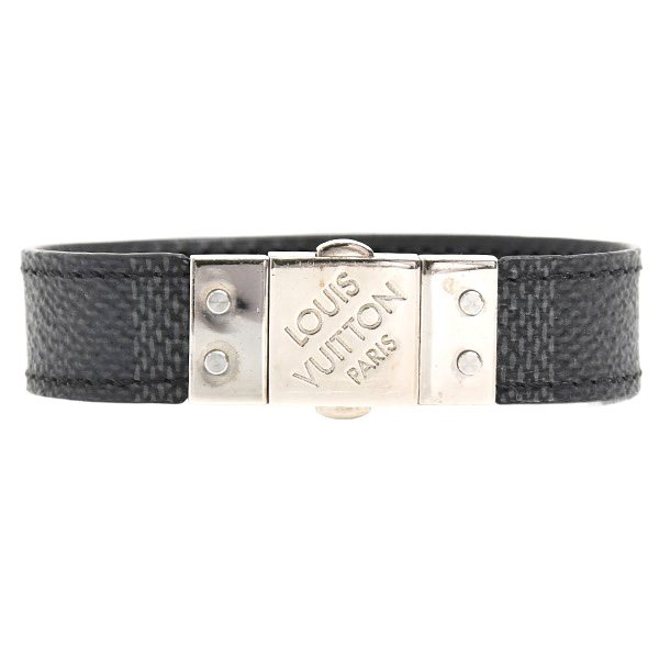 ルイヴィトン ブレスレット ユニセックス ブラスレ チェックイット 19cm ダミエグラフィット リバーシブル Louis Vuitton 中古 M6606E