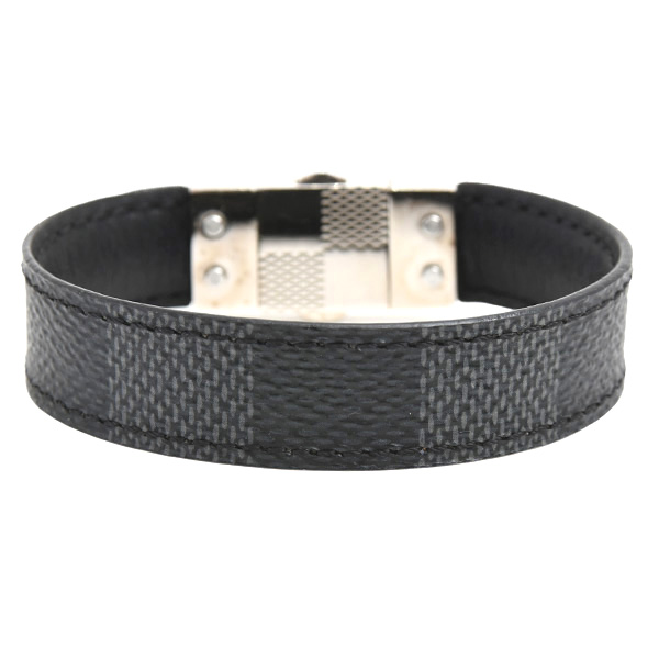 ルイヴィトン ブレスレット ユニセックス ブラスレ チェックイット 19cm ダミエグラフィット リバーシブル Louis Vuitton 中古 M6606E