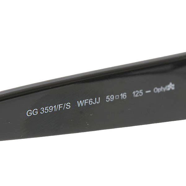 グッチ サングラス メンズ サングラス プラスチックフレーム グラデーションレンズ ブラック GUCCI GG3591 中古