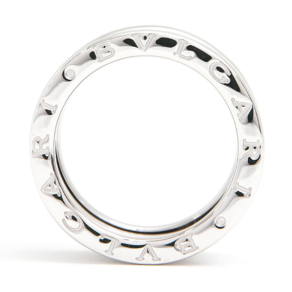 ブルガリ 指輪 メンズ レディース ビーゼロワン B-ZERO1 リング 55号 実寸13.5号 ホワイトゴールド BVLGARI 750WG 中古