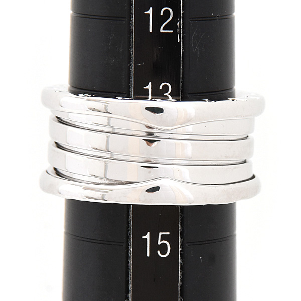 ブルガリ 指輪 メンズ レディース ビーゼロワン B-ZERO1 リング 55号 実寸13.5号 ホワイトゴールド BVLGARI 750WG 中古