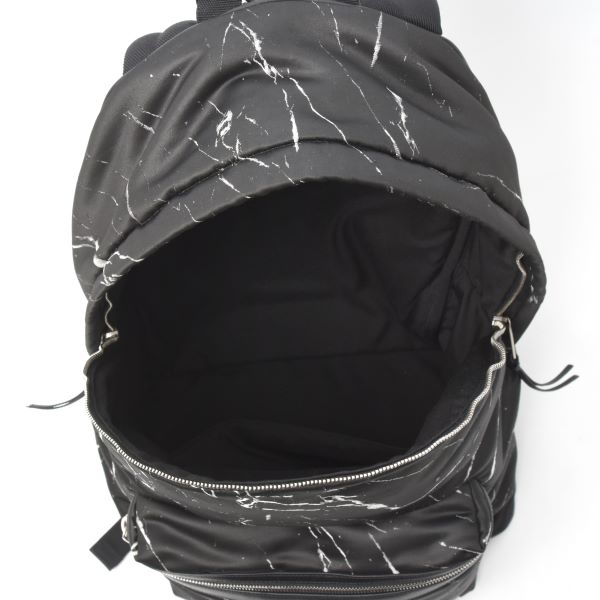 サンローラン バッグ バッグパック リュック マーブルデザイン ナイロン ブラック ホワイト 584967 SAINT LAURENT 中古