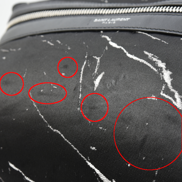 サンローラン バッグ バッグパック リュック マーブルデザイン ナイロン ブラック ホワイト 584967 SAINT LAURENT 中古