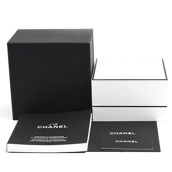 シャネル 時計 レディース J12 12Pダイヤ 電池式 ホワイト文字盤 セラミック CE CHANEL H1628 中古