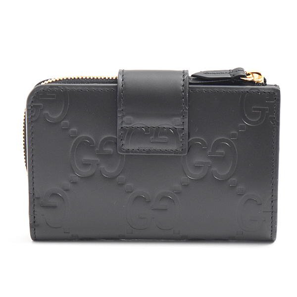 グッチ 財布 レディース GG ミディアム ウォレット GGレザー L字ファスナー ブラック GUCCI 760131 未使用展示品