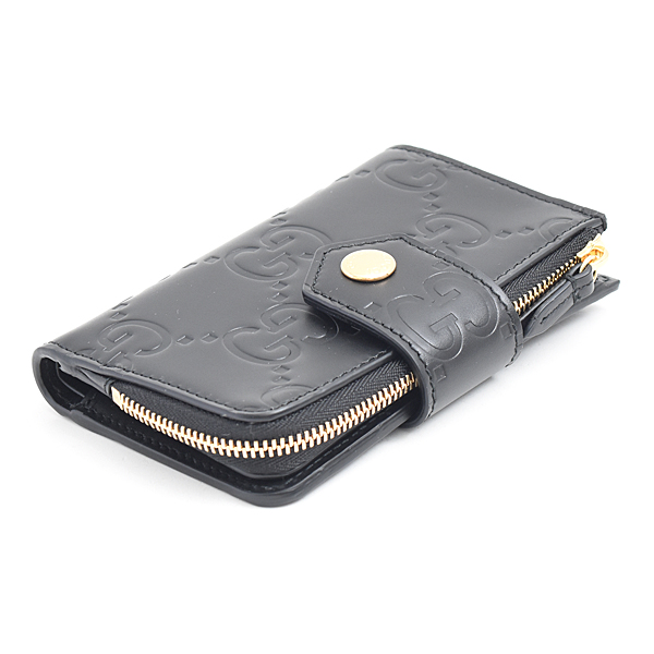 グッチ 財布 レディース GG ミディアム ウォレット GGレザー L字ファスナー ブラック GUCCI 760131 未使用展示品