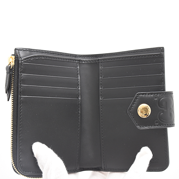 グッチ 財布 レディース GG ミディアム ウォレット GGレザー L字ファスナー ブラック GUCCI 760131 未使用展示品