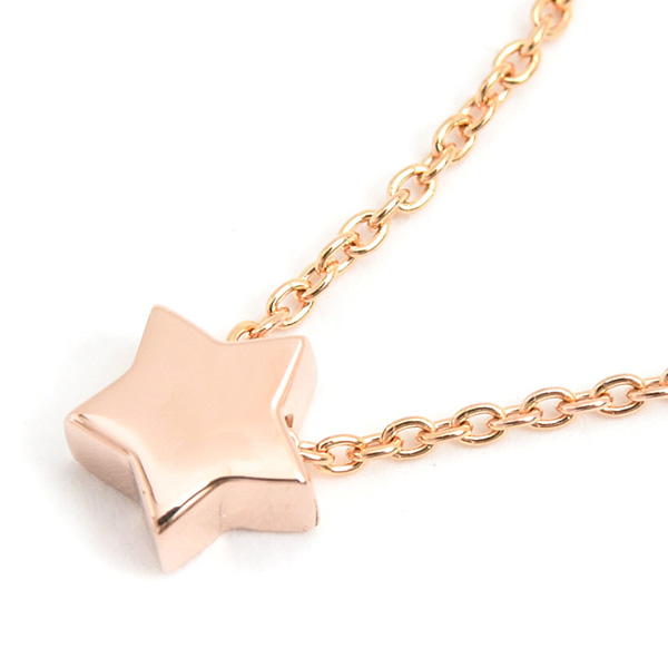 スタージュエリー ネックレス レディース スターモチーフ ペンダント ピンクゴールド K18PG STAR JEWELRY 中古