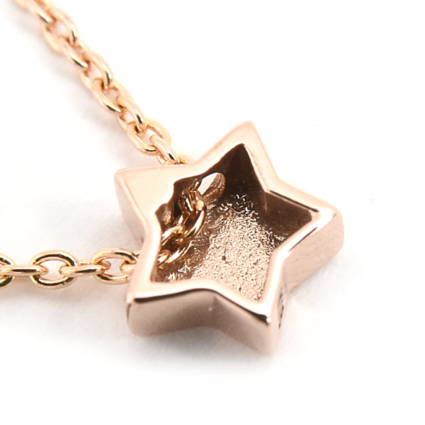 スタージュエリー ネックレス レディース スターモチーフ ペンダント ピンクゴールド K18PG STAR JEWELRY 中古