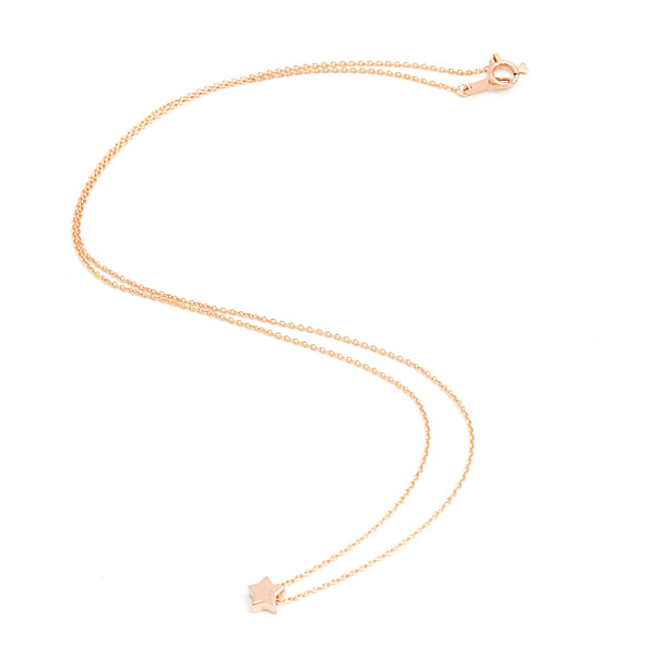 スタージュエリー ネックレス レディース スターモチーフ ペンダント ピンクゴールド K18PG STAR JEWELRY 中古