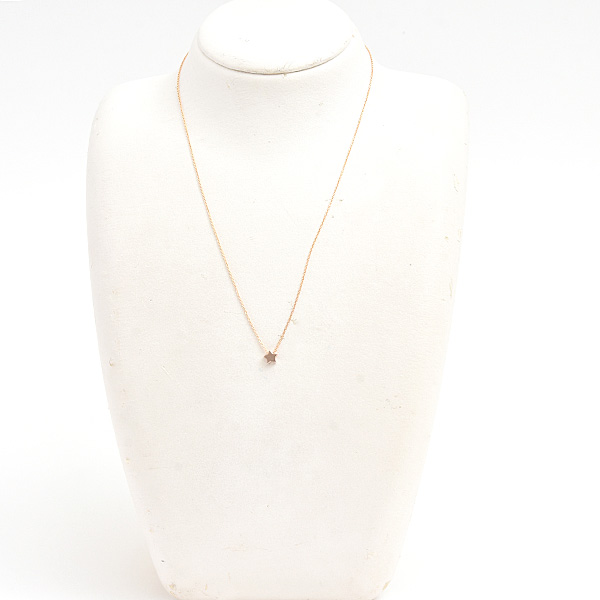 スタージュエリー ネックレス レディース スターモチーフ ペンダント ピンクゴールド K18PG STAR JEWELRY 中古