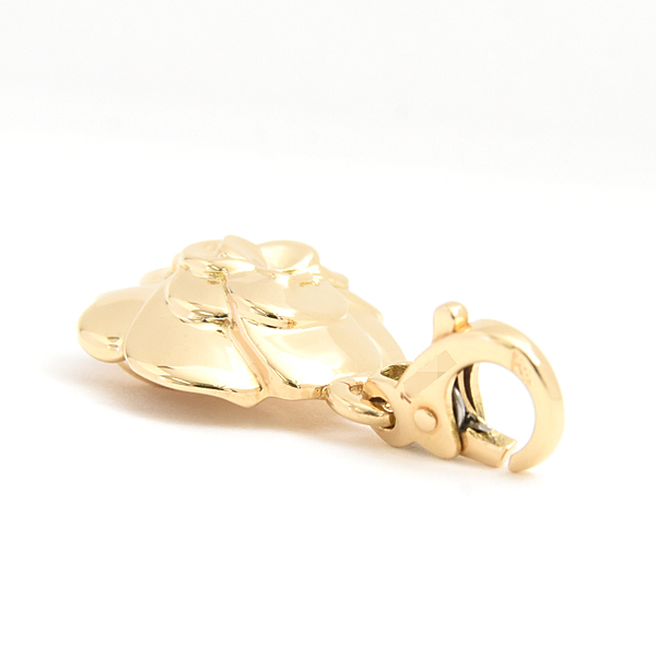 シャネル ペンダント レディース カメリア チャーム トップ イエローゴールド フラワー CHANEL 750YG K18 中古