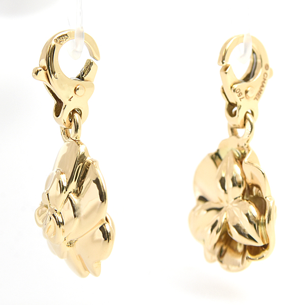 シャネル ペンダント レディース カメリア チャーム トップ イエローゴールド フラワー CHANEL 750YG K18 中古