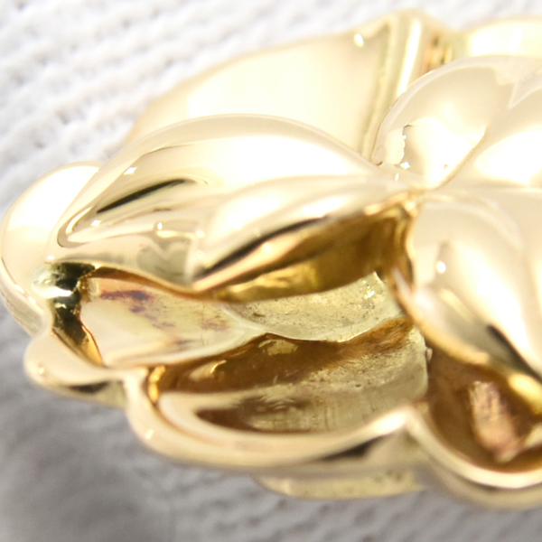 シャネル ペンダント レディース カメリア チャーム トップ イエローゴールド フラワー CHANEL 750YG K18 中古